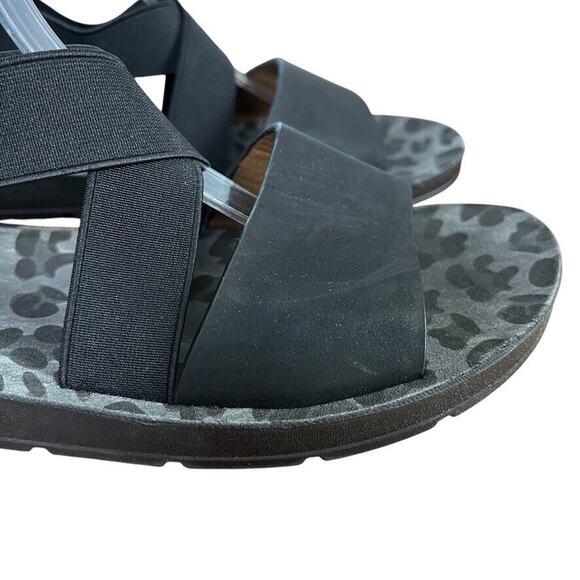 Corkys Womens Thrive Strappy Black Open Toe Sandals Flats Casual Shoes sz 9 - Picture 13 of 16